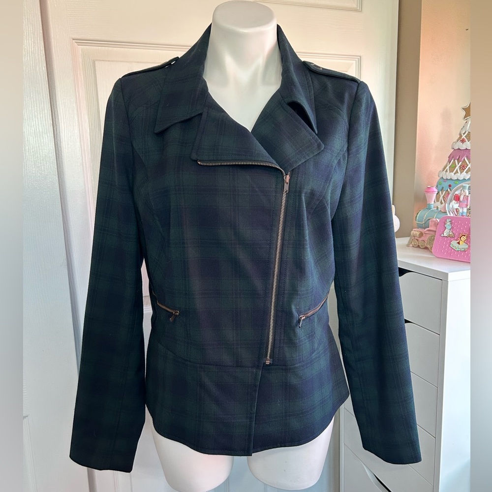 Cabi Plaid Tartan Blazer Jacket